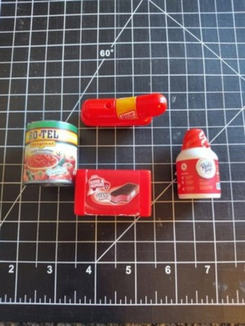 4 Shopkins Real Littles Toy Food - Rotel, Redy Whip, Good Humor, Oscar Mayer